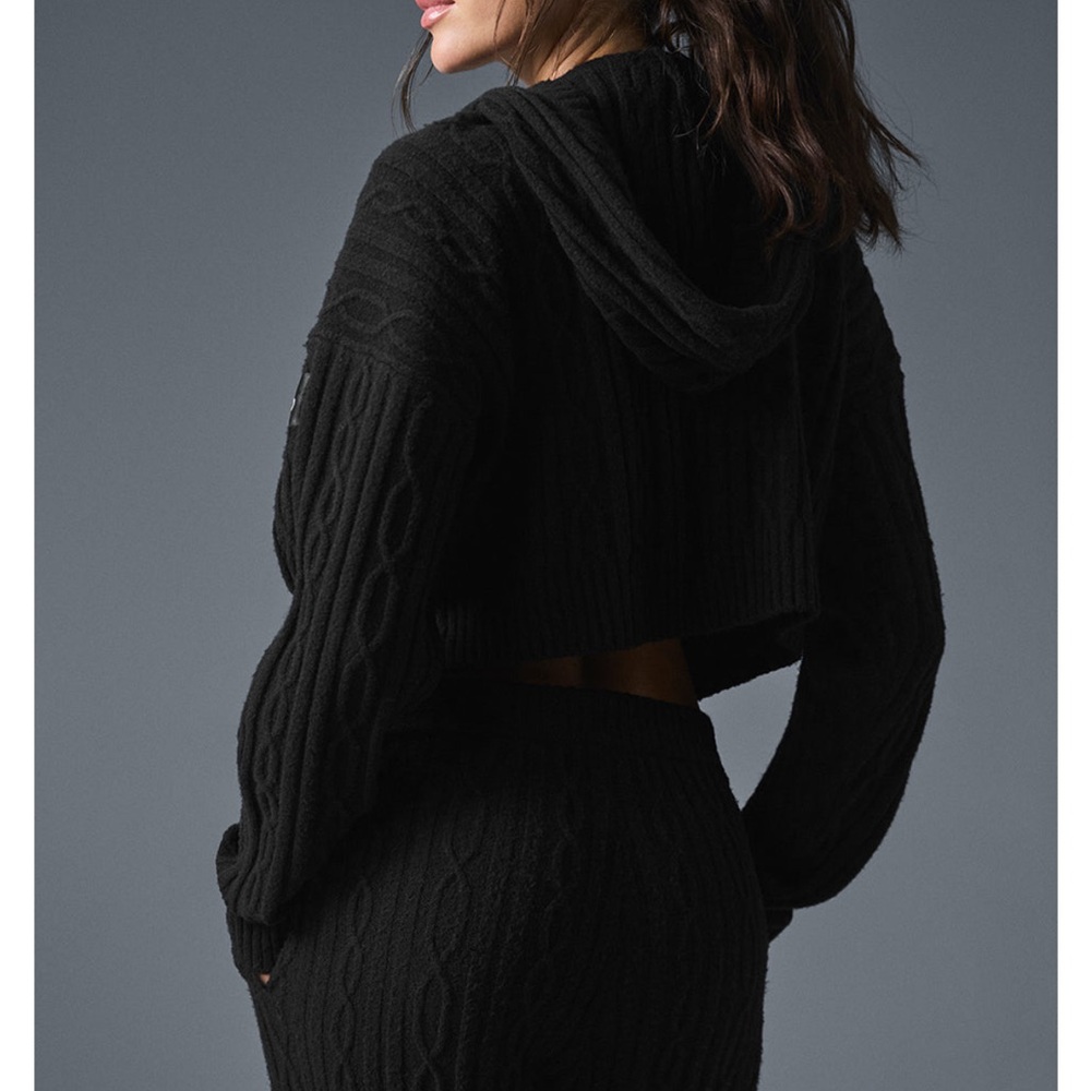 ALO Yoga Black Cable Knit Set - Picture 3 of 7